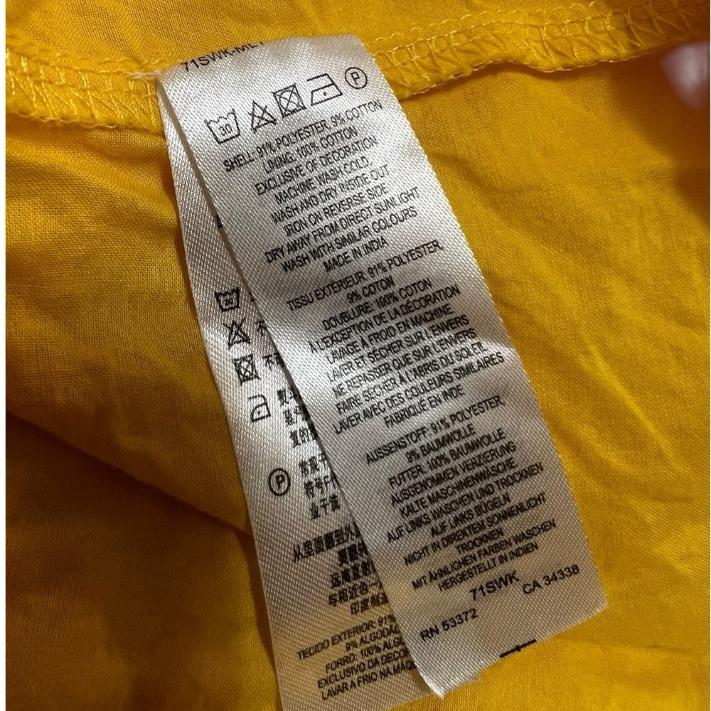 French Connection Ezeke Poplin Midi Dress In Yellow Gingham - Picture 6 of 7
